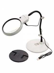 Лупа настольная с подсветкой на гибкой ноге Орбита INL86